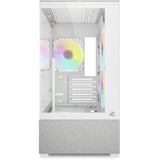 Sharkoon mk7 argb mini tower behuizing (wit | 2x usb-a | 1x usb-c | rgb | tempered glass)