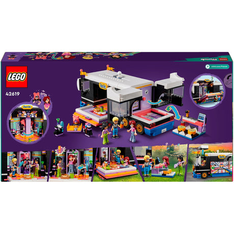 Lego friends - toerbus van popster constructiespeelgoed (42619)
