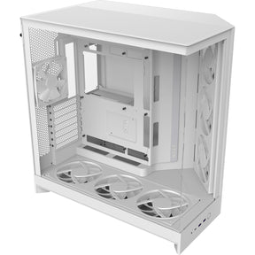 Nzxt h9 flow rgb+ midi tower behuizing (wit (mat) | 2x usb-a | 1x usb-c | rgb | tempered glass)