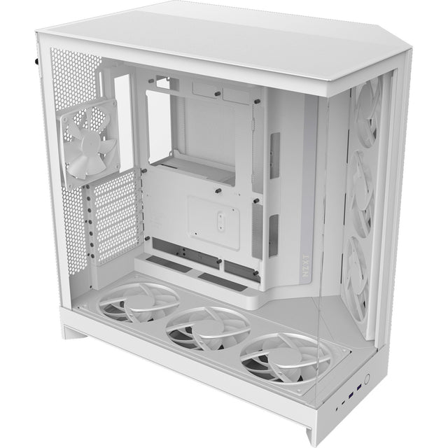 Nzxt h9 flow rgb+ midi tower behuizing (wit (mat) | 2x usb-a | 1x usb-c | rgb | tempered glass)