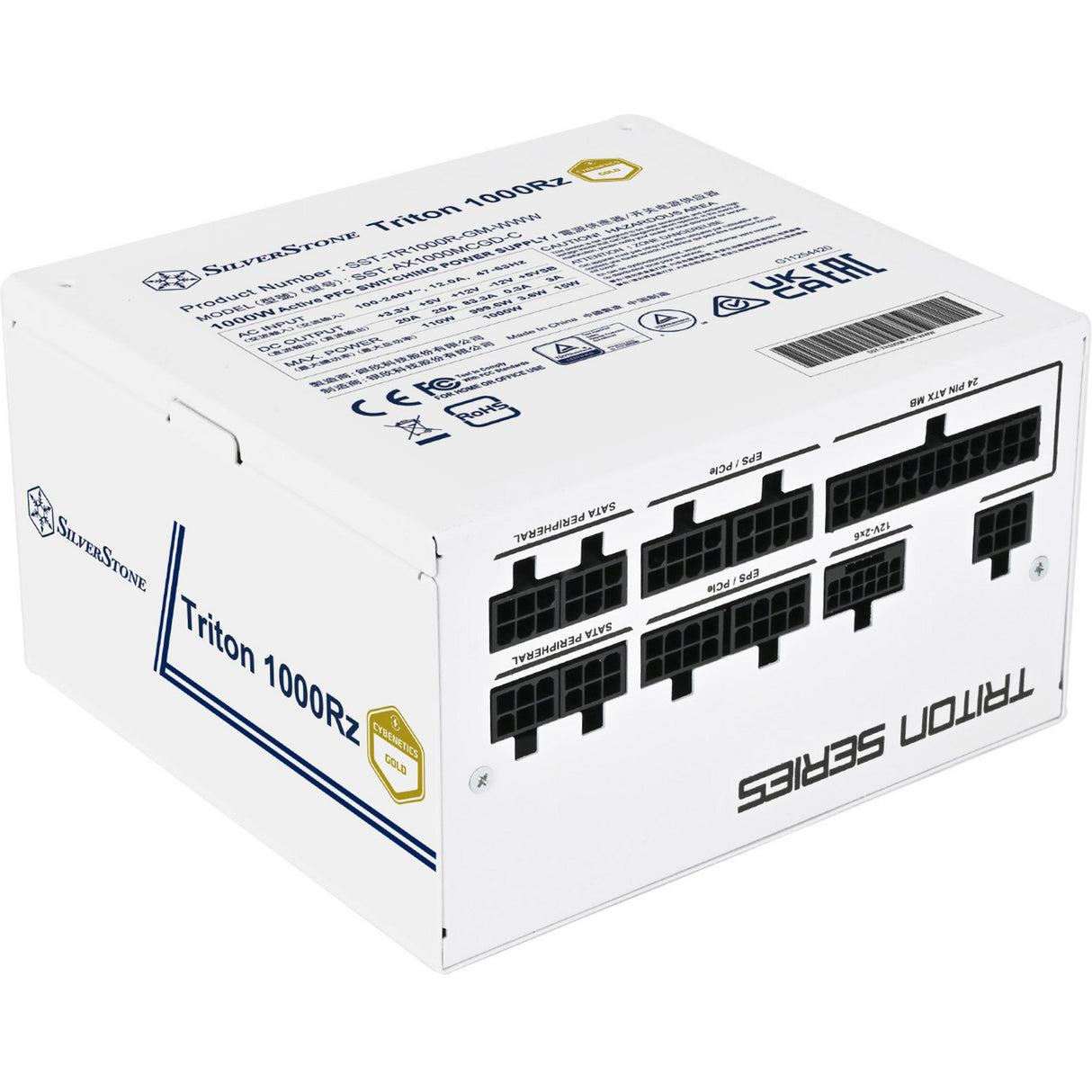Silverstone triton 1000rz modulaire 1000 watt voeding (wit, 1x 12v-2x6, 4x pcie)