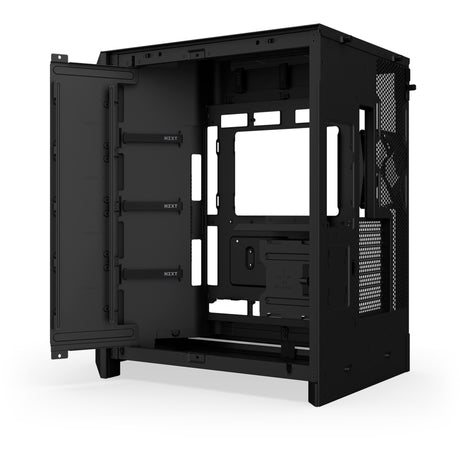 Nzxt h9 flow rgb+ midi tower behuizing (zwart (mat) | 2x usb-a | 1x usb-c | rgb | tempered glass)