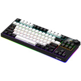 Lorgar kbp70tklw rgb mechanisch gaming toetsenbord (zwart, us lay-out (qwerty), logar toxic purple, 80% (tkl), rgb, hot-swappable, pbt double-shot, bluetooth | 2.4ghz | usb)