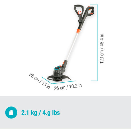 Gardena comfortcut 23 18v p4a solo grastrimmer (grijs oranje, 14701-55, accu niet inbegrepen)