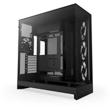Nzxt h9 flow rgb midi tower behuizing (zwart (mat) | 2x usb-a | 1x usb-c | rgb | tempered glass)