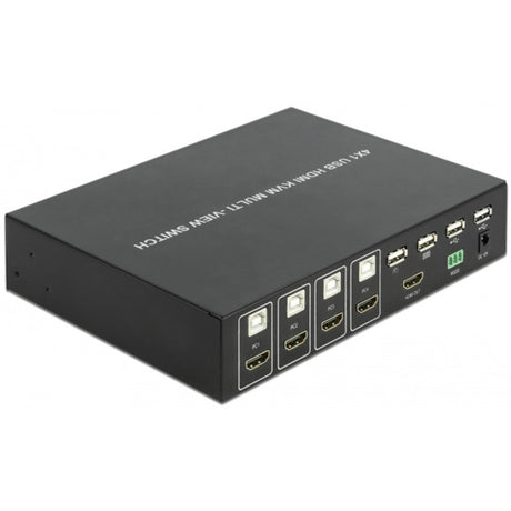 Delock kvm 4-in-1 multiview switch 4x hdmi met usb kvm-switch