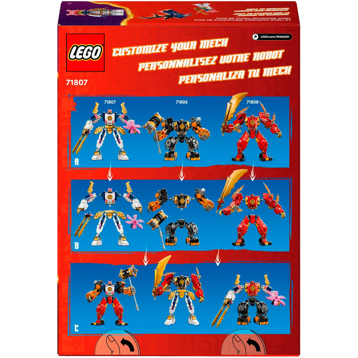 Lego ninjago - sora's elementaire techmecha constructiespeelgoed (71807)