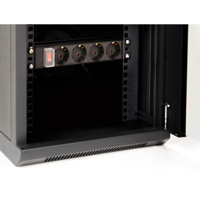Delock 10″-netwerkkast met glazen deur server rack (zwart, 8u)