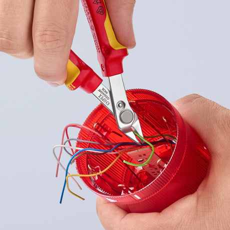 Knipex electronic super knips® vde 78 06 125 elektronica-tang (rood geel)