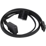 Silverstone slim sata 2-in-1 datakabel + stroomadapter (zwart, cp10)