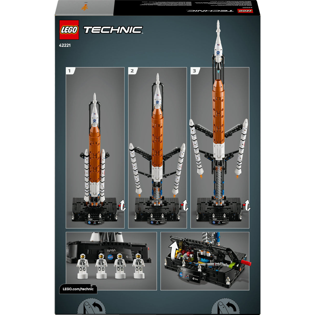 Lego technic 42221 nasa artemis ruimteraket