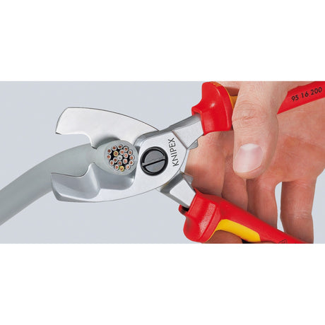 Knipex kabelschaar vde met dubbele snijkanten 9516200 kniptang