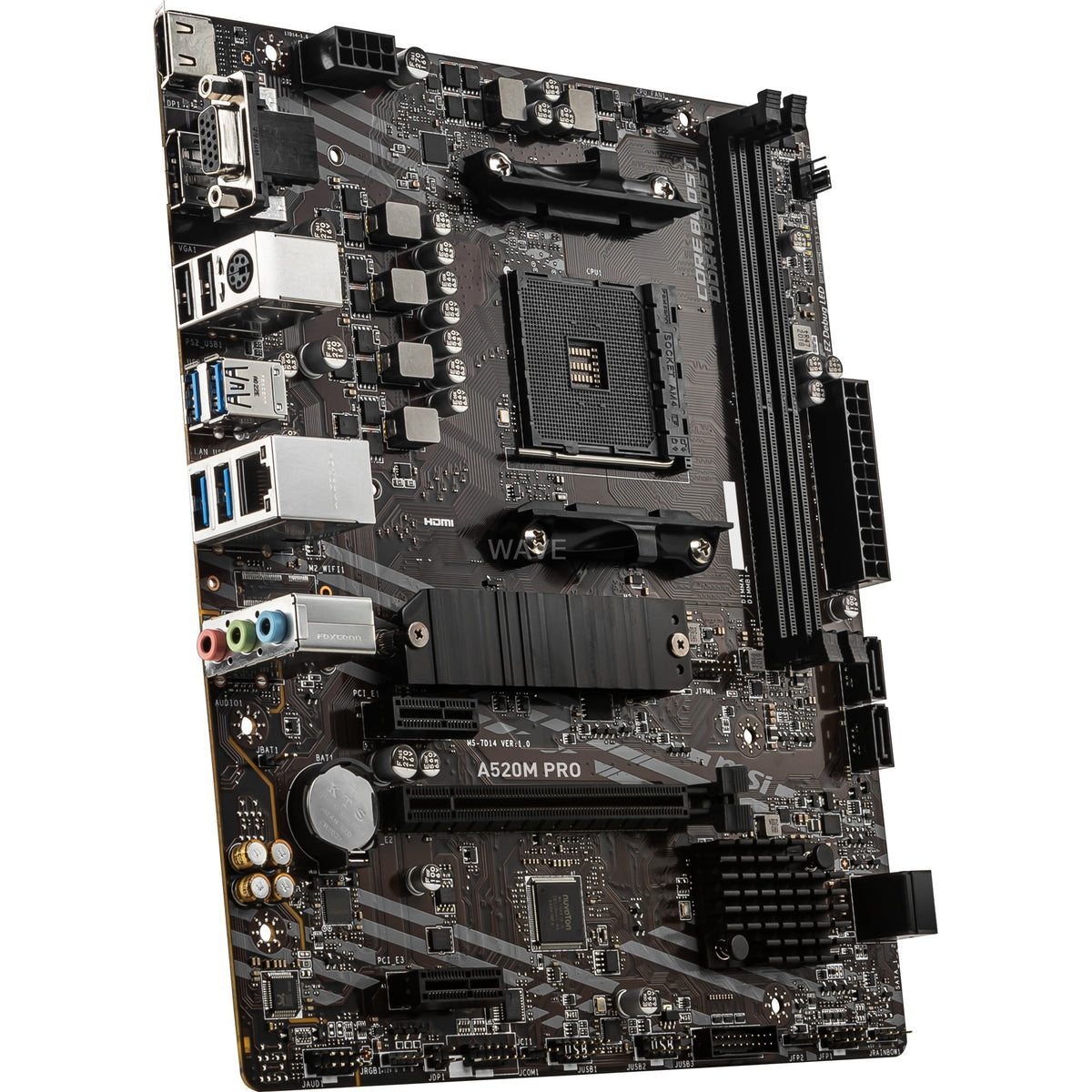 Msi a520m pro socket am4 moederbord (raid, gb-lan, sound, µatx)
