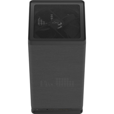 Fractal design mood black mini tower behuizing (zwart | 2x usb-a | 1x usb-c)