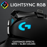 Logitech g502 hero high performance gaming mouse (zwart, 100 - 25.600 dpi, rgb leds)