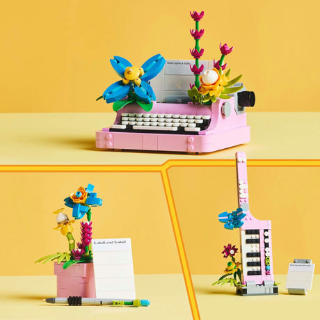 Lego creator 3in1 typemachine met bloemen, keytar en bloempot speelgoed voor kinderen 31169
