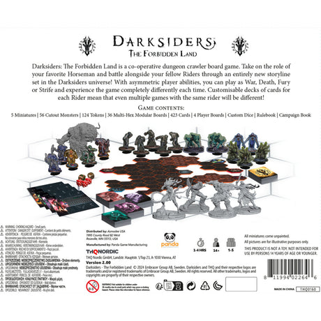European player network darksiders: the forbidden land bordspel (engels, 1 - 5 spelers, 30 - 60 minuten, vanaf 16 jaar)