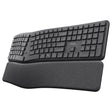 Trust keyra ergonomisch draadloos toetsenbord (zwart, us lay-out (qwerty), 100%, 2.4 ghz usb | bluetooth)