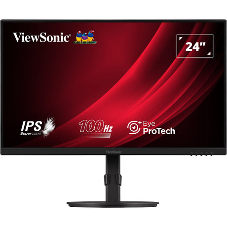 Viewsonic vg2408a 24 monitor (zwart, 1x displayport, 1x hdmi, 1x vga, 2x usb-a)