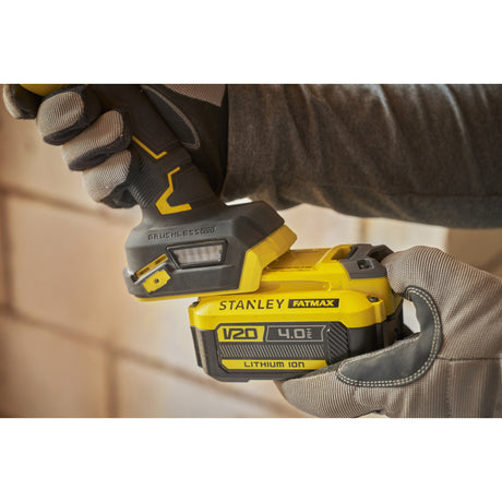 Stanley fatmax v20 18v haakse slijper 125mm (zwart geel, accu en oplader inbegrepen, met koffer)