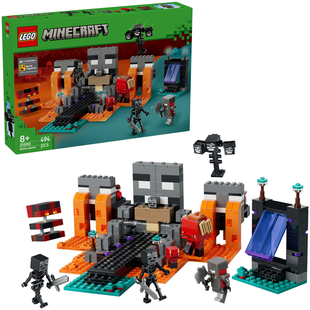 Lego minecraft de wither-strijd videogame speelgoed voor kinderen - 21590