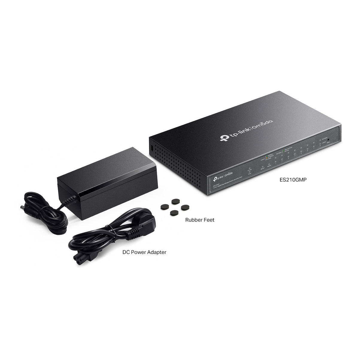 Tp-link omada es210gmp 10-poort gigabit easy managed switch (zwart, 8x poe+, 1x gigabit sfp)