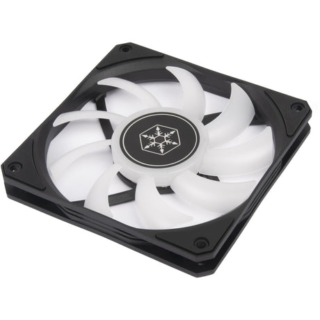 Silverstone air slimmer 120 argb case fan (zwart transparant, 120 x 120 x 15 mm, pwm)
