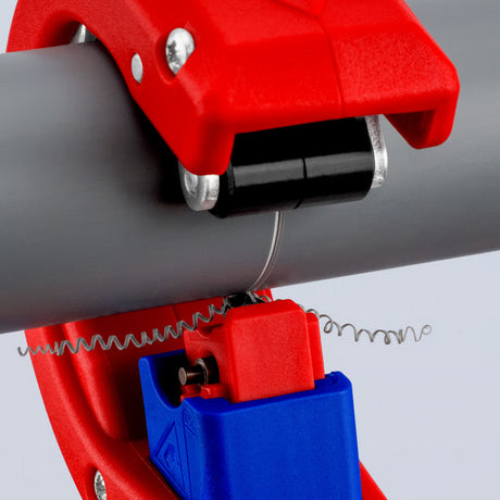 Knipex dpt50 buizensnijder voor dikwandige kunststof buizen ook kerngeschuimd snijden - capaciteit 32 - 50 mm - 202 mm - 90 23 02 bk