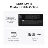 Keychron v6 ultra 8k wireless custom mechanical keyboard (zwart, us lay-out (qwerty), silk pom red, 100%, rgb, hot swap, 2.4 ghz | bluetooth 5.3 | usb-c)
