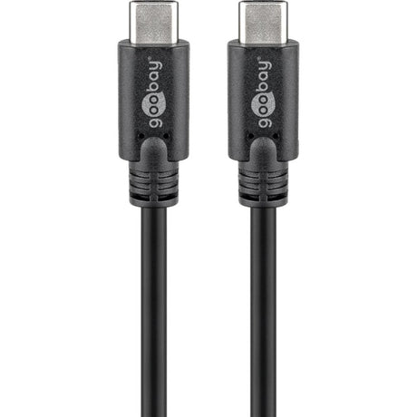 Goobay sync charge super speed usb-c kabel (zwart, 1,5 meter)