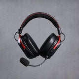 Mchose s9 pro wireless over-ear gaming headset (zwart rood, pc laptop playstation switch smartphone, 2.4g bluetooth wired type-c )