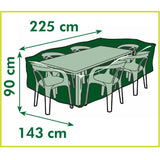 Nature tuinmeubelafdekhoes voor loungeset afdekking (grijs, 6031602)