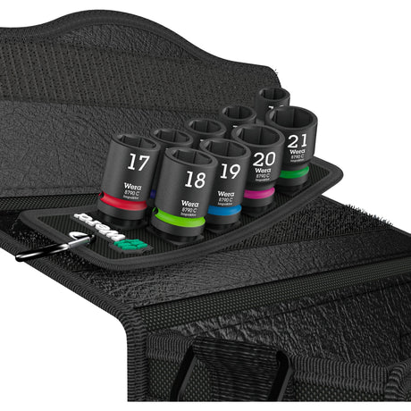 Wera belt c impaktor 1 doppenset, 1 2 dopsleutel (zwart, 9-delig, voor slagmoersleutels)