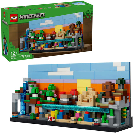 Lego minecraft minibiomen videogame speelgoed voor kinderen en kinderkamer decoratie - 21589
