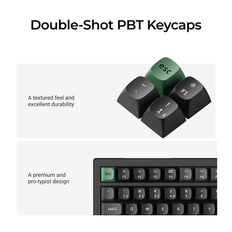 Keychron k4 ultra 8k wireless custom mechanical keyboard (zwart, us lay-out (qwerty), apex red, 96%, rgb leds, osa double-shot pbt, usb-c | 2.4 ghz | bluetooth 5.2)
