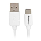Sharkoon usb-a 2.0 - usb-c kabel (wit, 3 meter)