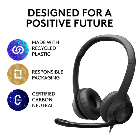 Logitech usb headset h390 on-ear (zwart, retail)