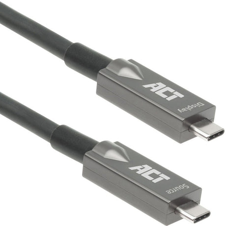 Act connectivity usb-c 3.2 gen2 active optical cable (aoc) aansluitkabel (grijs zwart, 5 meter)