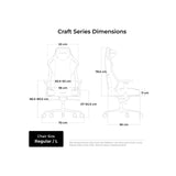 Dxracer craft l black white epu leather gamestoel (zwart wit)