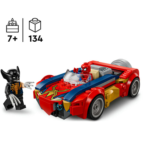 Lego marvel super heroes - spider-man auto vs. venomized wolverine constructiespeelgoed (76336)