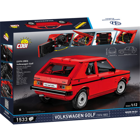 Cobi volkswagen golf (1974-1983) constructiespeelgoed (schaal 1:12)