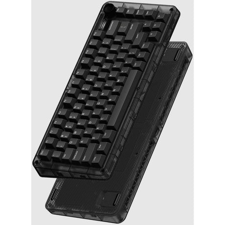 Iqunix zx75 dark side wireless mechanical keyboard (zwart, us lay-out (qwerty), cherry mx brown, 75%, rgb leds, hot-swappable, double-shot pbt, 2.4ghz | bluetooth 5.1 | usb-c)