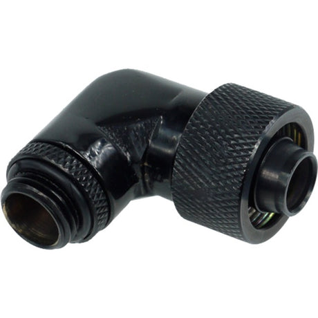 Alphacool 16 10 compression fitting 90° draaibaar g1 4 verbinding (zwart)