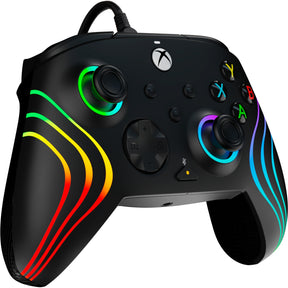 Pdp wired controller - afterglow wave (zwart, xbox series x|s, xbox one, pc)