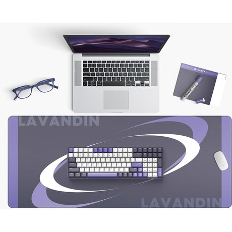 Iqunix f97 lavandin wireless mechanical keyboard (lavendel, us lay-out (qwerty), cherry mx brown, 96%, rgb leds, hot-swappable, pbt, 2.4ghz | bluetooth 5.1 | usb-c)