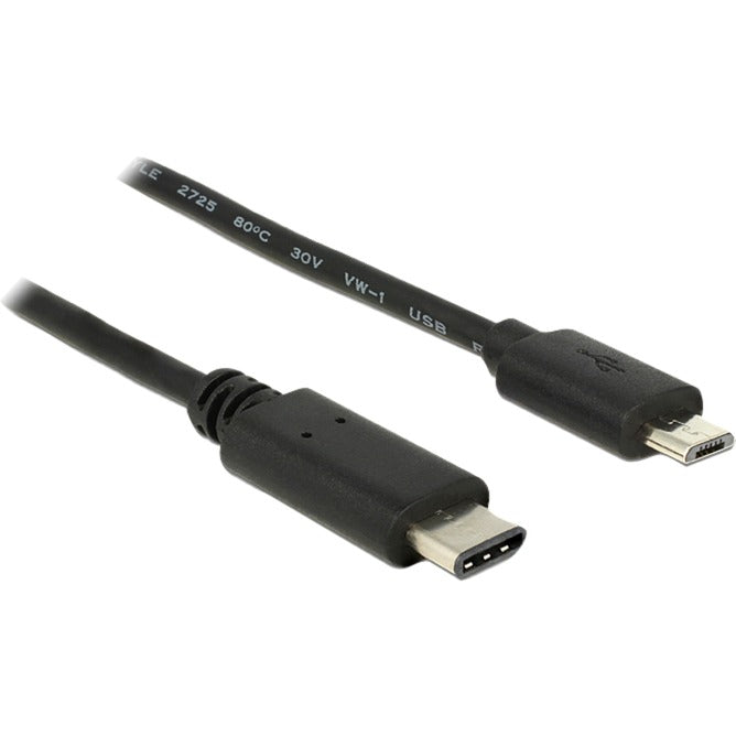 Delock usb-c 2.0 naar usb micro-b kabel (zwart, 1 meter)