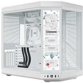Hyte y70 touch infinite midi tower behuizing (wit | 2x usb-a | 1x usb-c | tempered glass)