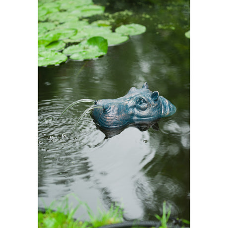 Ubbink drijvende spuitfiguur nijlpaardenkop waterornament