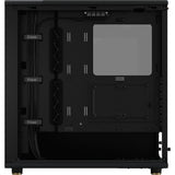 Fractal design north midi tower behuizing (zwart houtkleur | 2x usb-a | 1x usb-c | tempered glass)