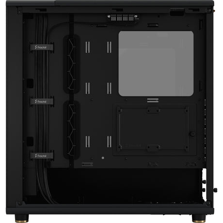 Fractal design north midi tower behuizing (zwart houtkleur | 2x usb-a | 1x usb-c | tempered glass)